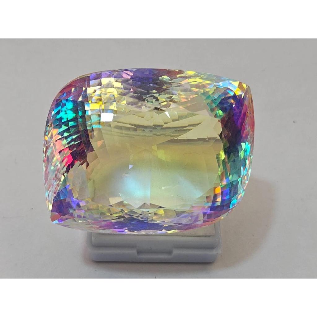 Stunning Mystic Topaz Fancy Rainbow Color Natural 255+ Ct Certified Gemstone