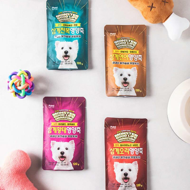 [Pet] Monster Good Life Dog Nutrition Porridge Samgye & Abalone 120 G