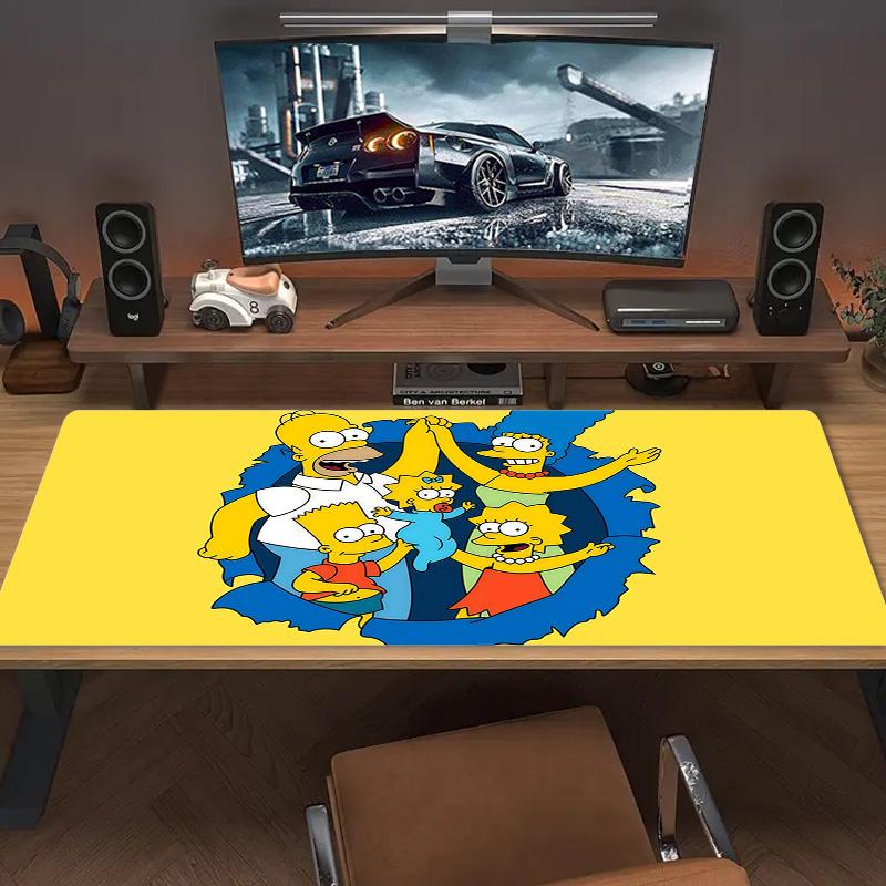 The Simpsons Print Cushion Non-slip Laptop Tablet Big Mousepad XXL Mat Mini PC Playmat With Lock Edge