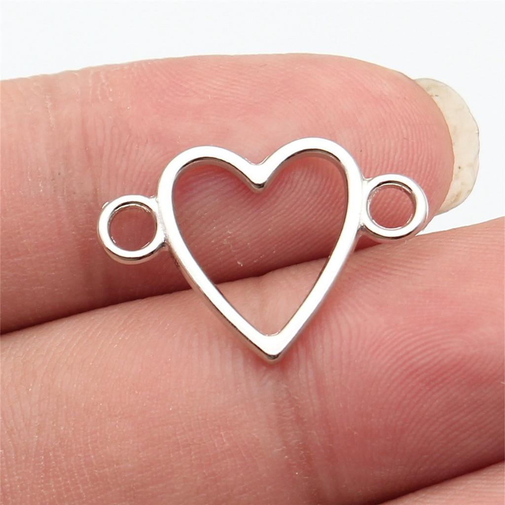 Heart Connectors Love Symbol Antique Bronze Zinc Alloy Jewelry Making DIY Jewelry Making Style Pendant Connectors