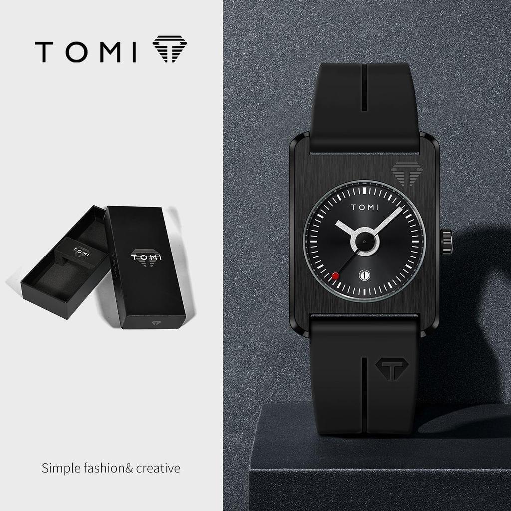 TOMI Square Calendar Watch - Korean Style Student Strap Watch