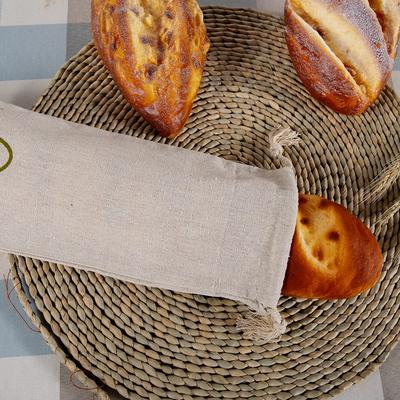 Linen Bread Bags Reusable Drawstring Homemade Artisan Bread Storage Bag Washable Food Organizer Eco Friendly Products VIE LENTE
