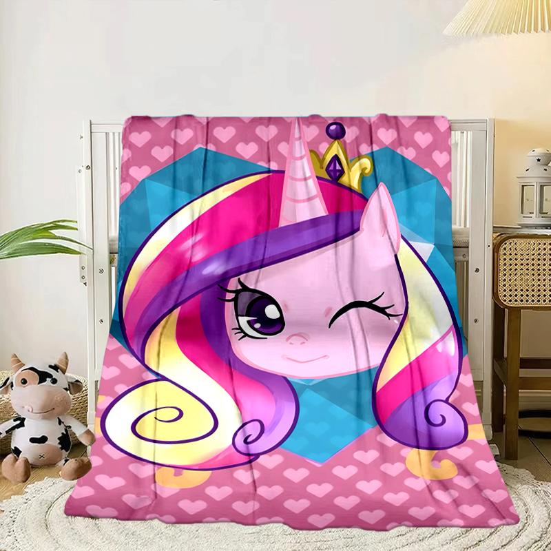 Rainbow unicorn In Clouds Blanket Flannel Blanket for bed, sofa, Camping, Hiking, Picnic Essentials, gift for family Fan gifts
