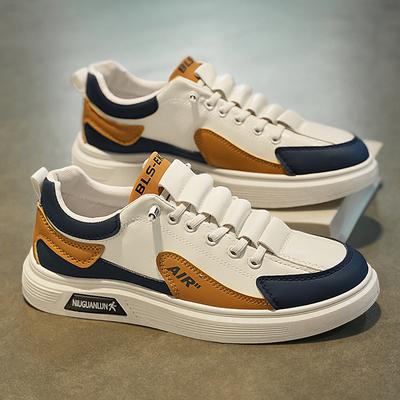 Color Matching Outdoor Casual Board Shoes Fashion Low-top Lace-up Trendy Shoes Youth Travel Flat Men's Shoes