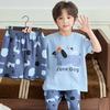 Boys Cotton Pajama Set 3-Piece Short Sleeve Sleepwear Kids Teens 2026 Cartoon Print Home Wear