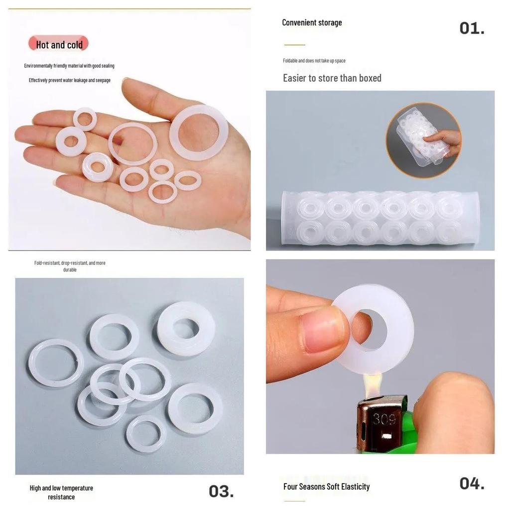 Kitchen & Bathroom Accessories: Faucet Angle Valve, Shower Sealing Ring, Silicone Gasket for Water Leakage