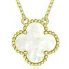 Vierklauw 18K Ketting: 15MM Dunne Bloemhanger, Hoge Kwaliteit Plating voor Dames.
