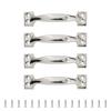 4pcs Arched Handles for Garage Door and Indoor Cabinets Metal Barn Door Pulls Easy Install Wood Fence Cupboard Handles