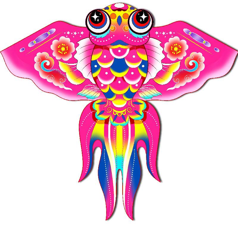 Weifang Colorful Goldfish Koi Kite: Children's Cartoon Animal Kite