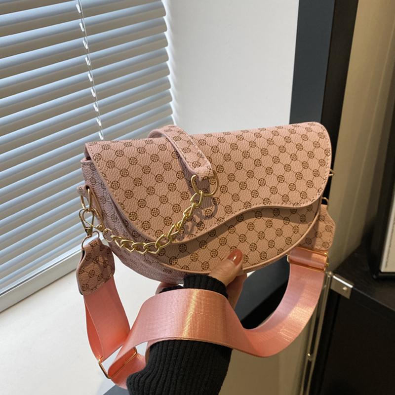 Vintage Pattern Crossbody Bags for Women Shoulder Bag Trend Small Purse and Handbag Luxury Designer Female Saddle Bag