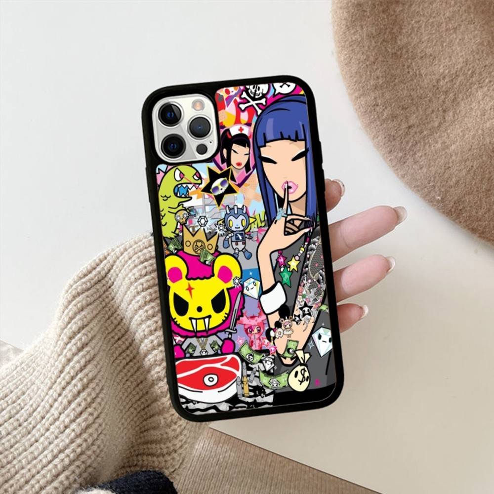 Japan Tokidoki PC+TPU Phone Case For IPhone 17 16 15 14 13 12 11 Pro Max Plus Kawaii Cartoon Cover