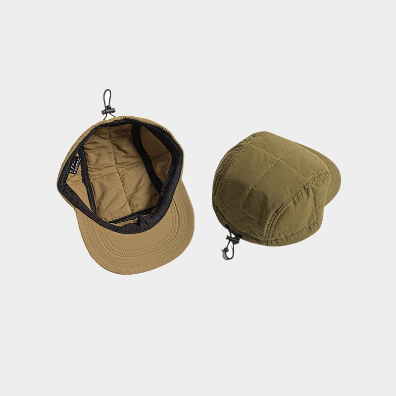Autumn and Winter Cotton-lined Snapback Caps Blank Solid Color Simple Style  Snapback Cap