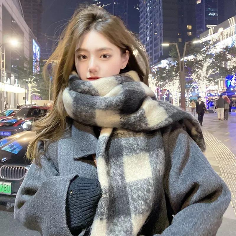 Thickened Warm Women'S Scarf Winter Multifunctional Shawl Soft And Comfortab