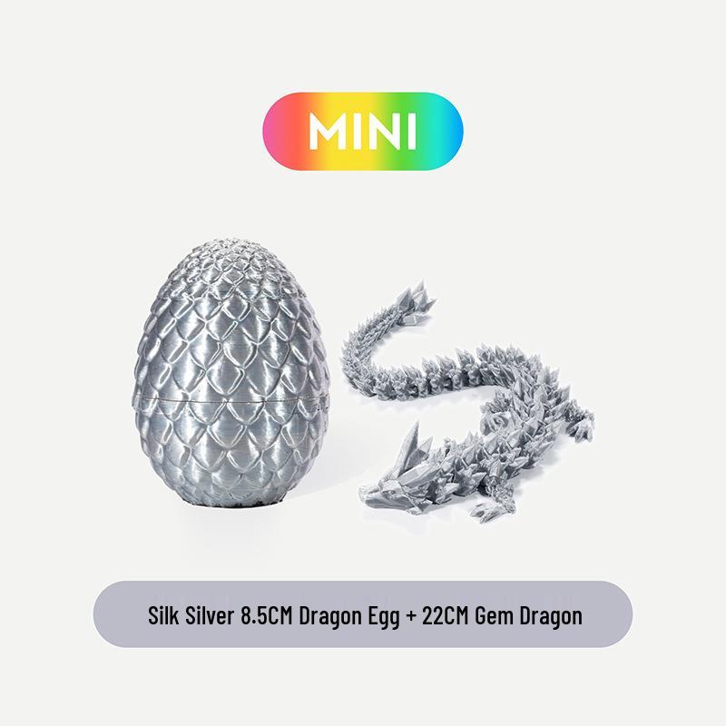 3D Printed Gradient Dragon Egg Model Toy - Creative Chinese Dragon Desk Ornament Gift