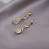 Long Cat'S Eye Zircon Earrings, Super Fairy Temperament Stud Earrings And Earrings Are Trendy.