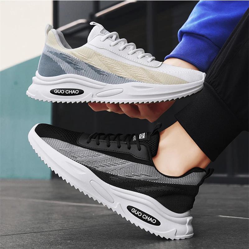 Fashion 2024 Summer Breathable Shoes for Men's Running Sneakers Sports Anti slip Soft Sole Fitness Training Shoes Casual Mesh Shoes