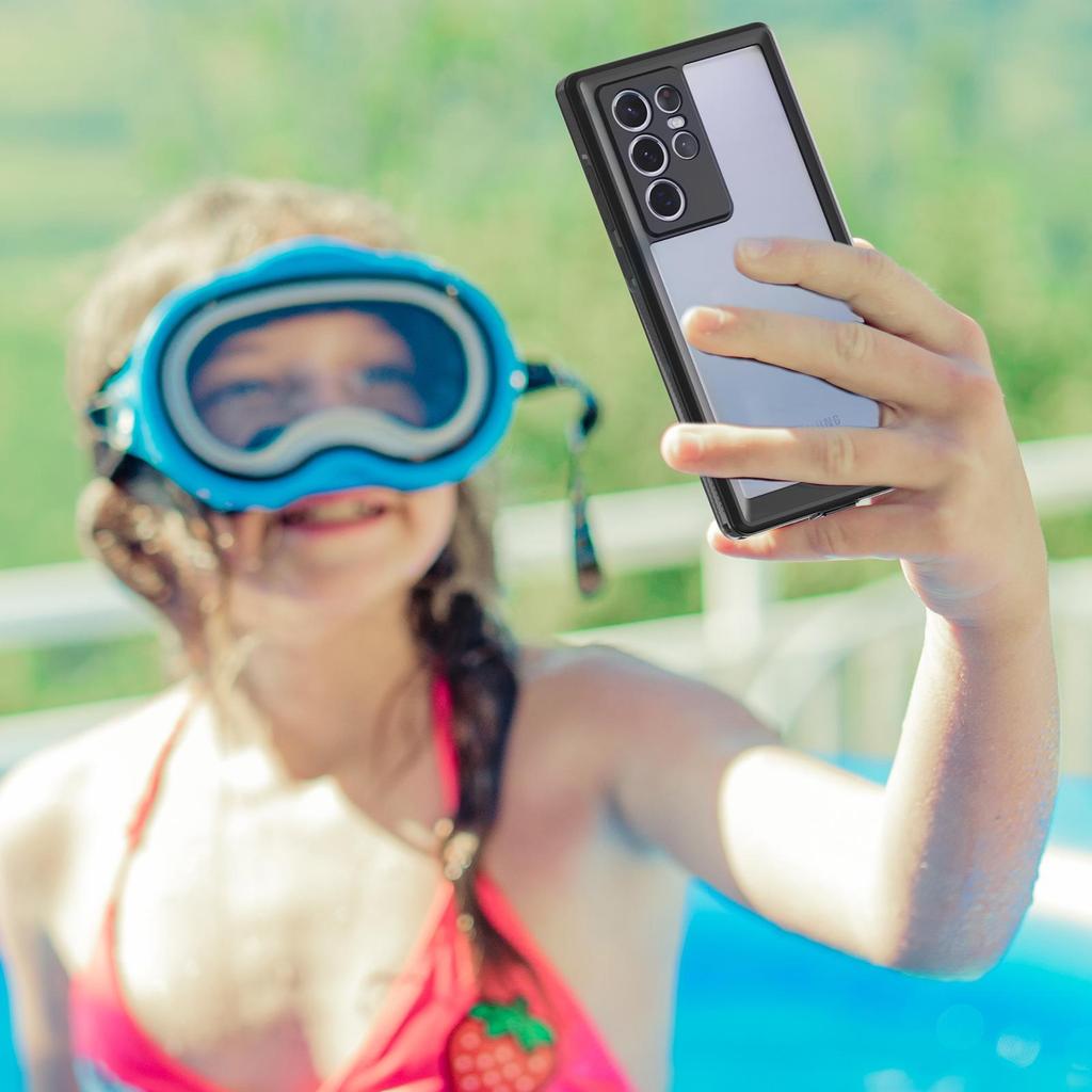 Rote Paprika Samsung S22 Ultra Wasserdichte Stoßfeste Transparente Handyhülle