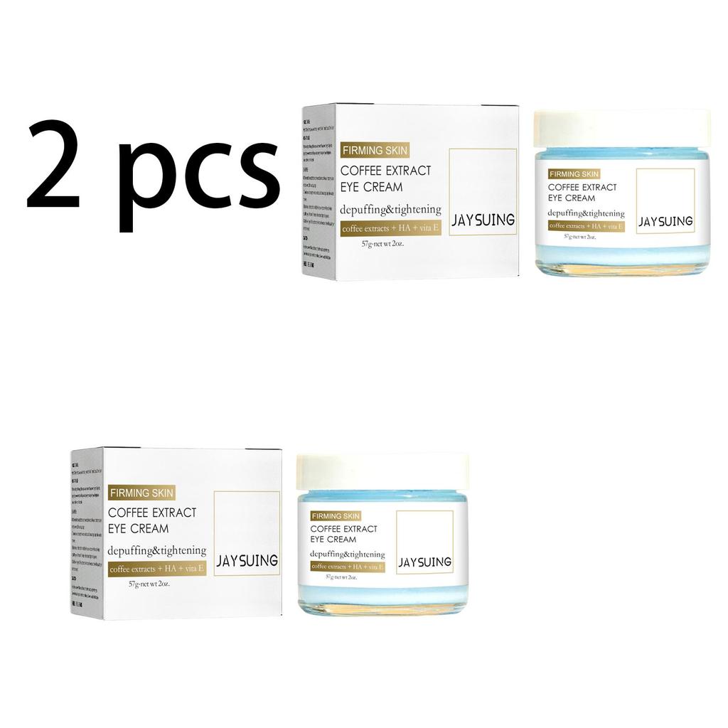 Jaysuing Coffee Firming Eye Cream, reduces fine lines, dark spots, and dark circles; firms, moisturizes, and hydrates; suitable for the eye area, 57g
