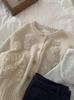 Hand-Embroidered 3D Floral Knit Cardigan for Women - Soft Korean Style Outerwear
