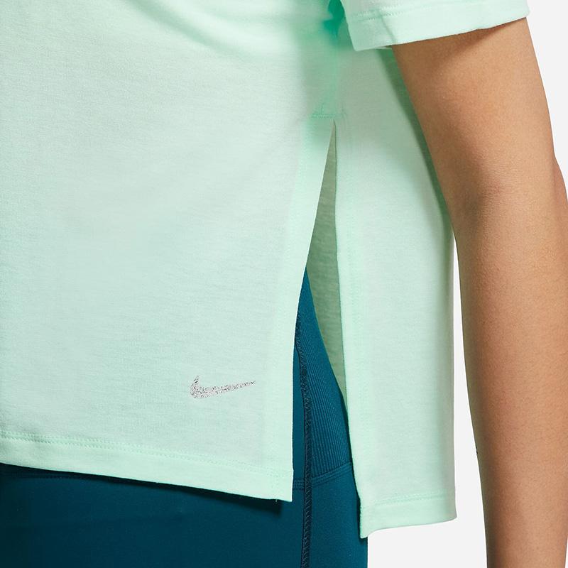 Nike Solid Color Loose Short Sleeve T-Shirt Women Tops Green DM7026-379