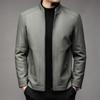 Men's Genuine Leather Jacket Men's Sheepskin Business Lapel Middle-aged Dad's Spring and Autumn New Leather Jacket