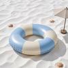 Ciambella da Nuoto a Strisce Vintage PVC Ispessito Gonfiabile Antistrappo Uomo Donna Anello Galleggiante Tubo Galleggiante per Piscina Festa in Spiaggia