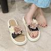 Fashion Women's Platform Sandals 2025 Summer Fashion Flower Skirt Outdoor Slippers Height Increase Lightweight Comfortable Flat Shoes