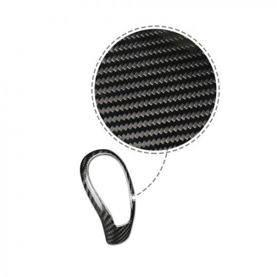 Bright Hard Carbon Fiber Car Center Gear Shift Handle Cover For Volvo S60 15 17