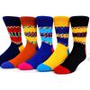 5 Pairs/Pack Men Funny Socks Casual Hip Hop Creative Cartoon Novelty Calcetines Hombre Street