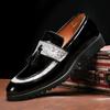 2558 Loafers Plus 45 New Pointed Leather Shoes Men's Trend Sequins British Tassel Loafers