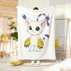 Anime D-Digimon AdventureS Throw Lightweight 240g Flannel Blanket Soft Skin-friendly for Summer Cooling