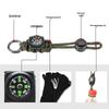 Braided Lanyard Keychain with Compass