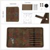 Aluminum Coffee Brown Knitting Set Interchangeable Craft With Ergonomic Grip And Storage