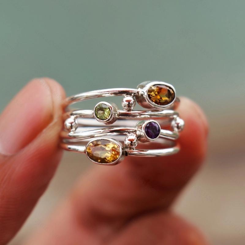 Trendy Color Inlaid Zircon Hollow Ring, Suitable for Women's Fashionable Fashion Accessories Jewelry