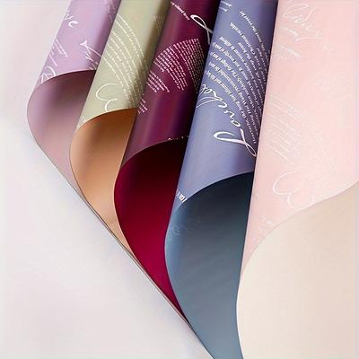 20 Stück/Packung Buchstabenaufdruck Doppelseitiges Blumeneinwickelpapier Blumenstrauß DIY Verpackungsmaterial Blumenstrauß