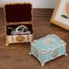 Portable Mini Jewelry Storage Box Travel Organizer Jewelry Case Alloy Storage Earrings Necklace Ring Organizer Display European