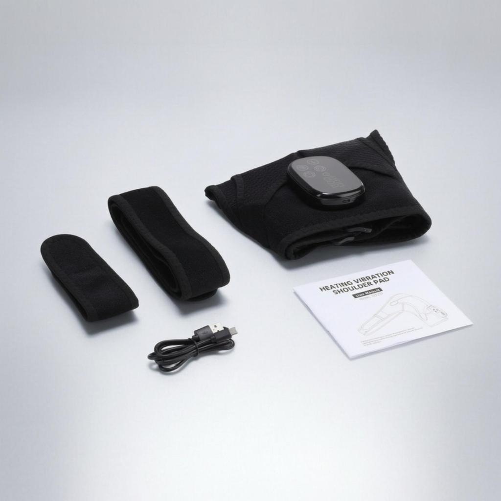 Heated Vibrating Shoulder Massage Pad Rechargeable with
