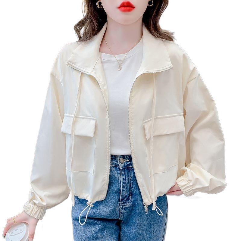 Women's Petite Versatile Casual Windbreaker Jacket - Spring/Autumn 2025 Collection