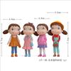 4-Piece Girl Doll Dwarf Figurines Craft Model Ornament Miniature Garden Fairy Decoration Diy Accessories