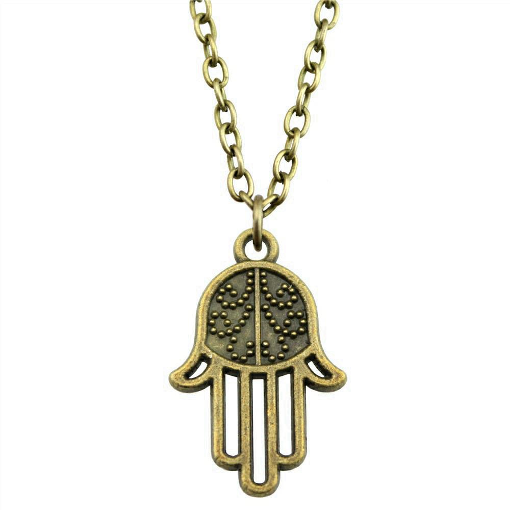 Collana Ciondolo Nodo Celtico Triquetra Stella di Davide Pendente Gioielli Vintage Boho Catena 43cm