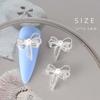 10Pcs Hollow Bowknot Nail Decoration  Metal Gold Silver Nail Charms 3D Alloy Bow Tie Jewelry Manicure Diy Art Accessor