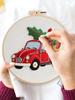 Kit Punto Croce di Natale Kit per Principianti di Ricamo Set Ricamo Stampato Set Artigianale per Addobbi di Natale Fai da Te per Principianti Adulti
