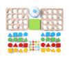 Match Shapes and Colors Board Wooden Montessori Educational Tabletop Building Boys and Christmas Brain Card Educational Party Ages 6 and Up Game,