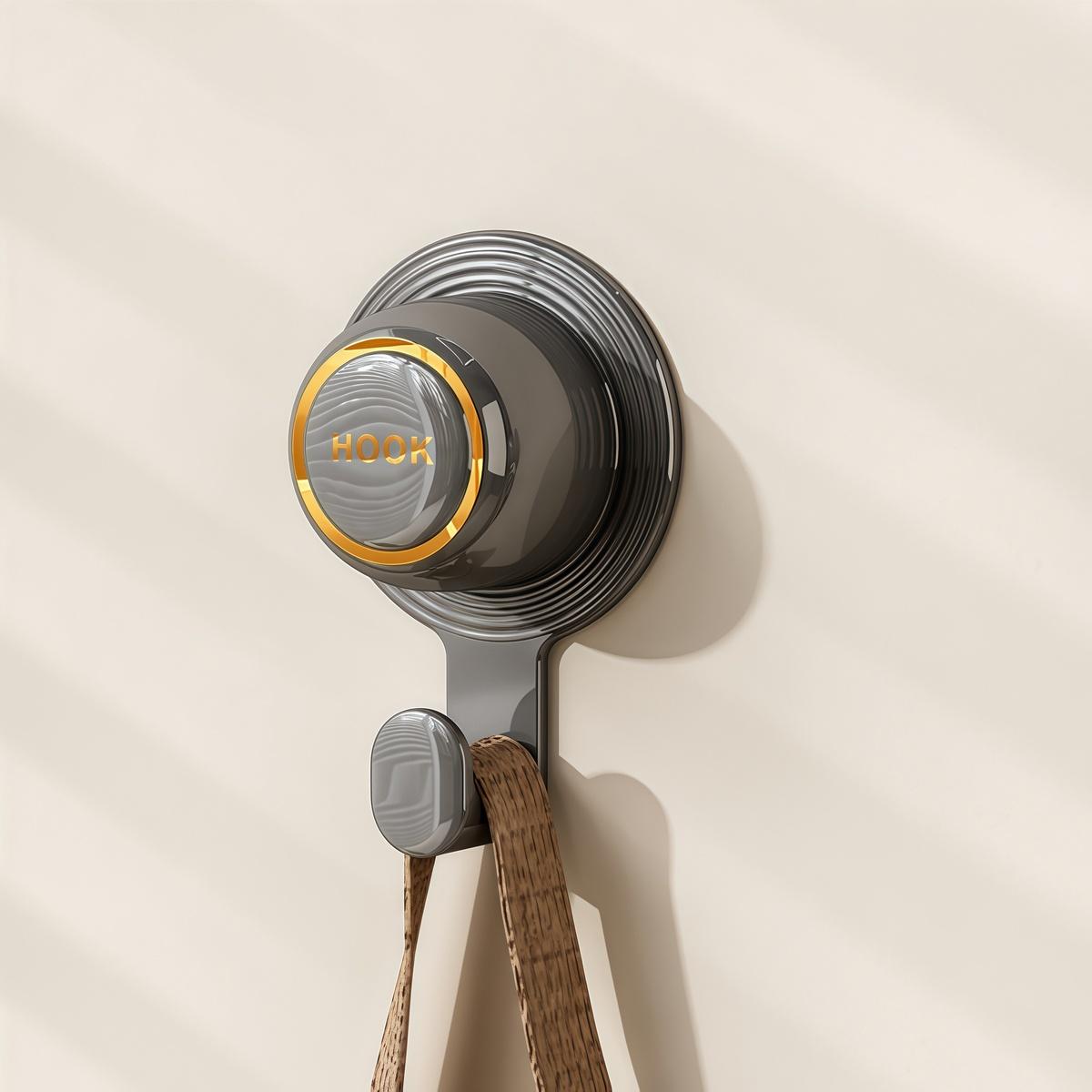 

Fashion Powerful Suction Cup Hooks Vacuum Reusable Shower Hooks Heavy Duty Clothes Kitchen Bathroom Adhesive Hook серый