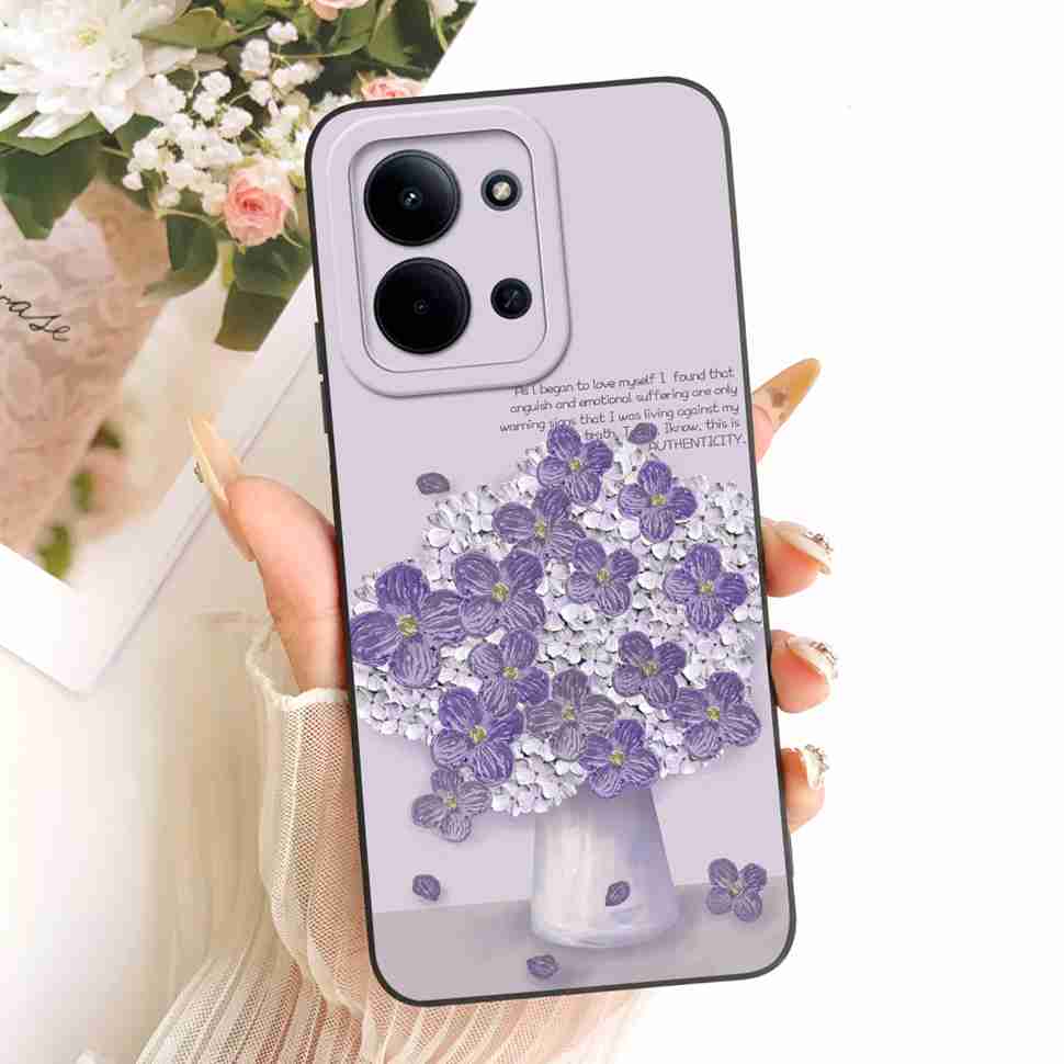For Xiaomi Redmi 15C 4G Case Cute Couple Flower Cartoon Cover Phone Case For Xiaomi Redmi 15C Redmi15C 4G 5G Back Cover Capa