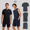 Cozylook Men S Cool Motion Short Sleeve And SleeveleSS ShortS SportSwear 3 Piece