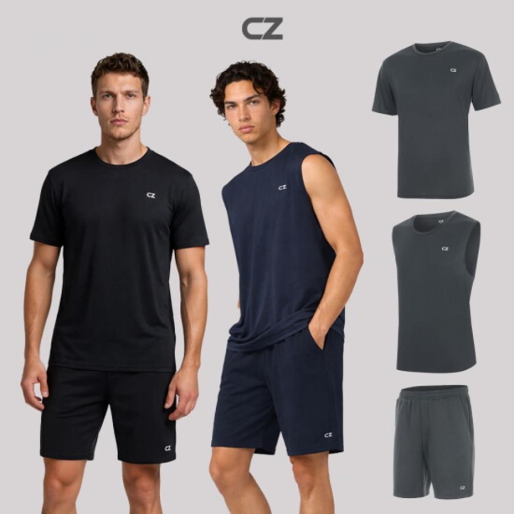 Cozylook Men S Cool Motion Short Sleeve And SleeveleSS ShortS SportSwear 3 Piece