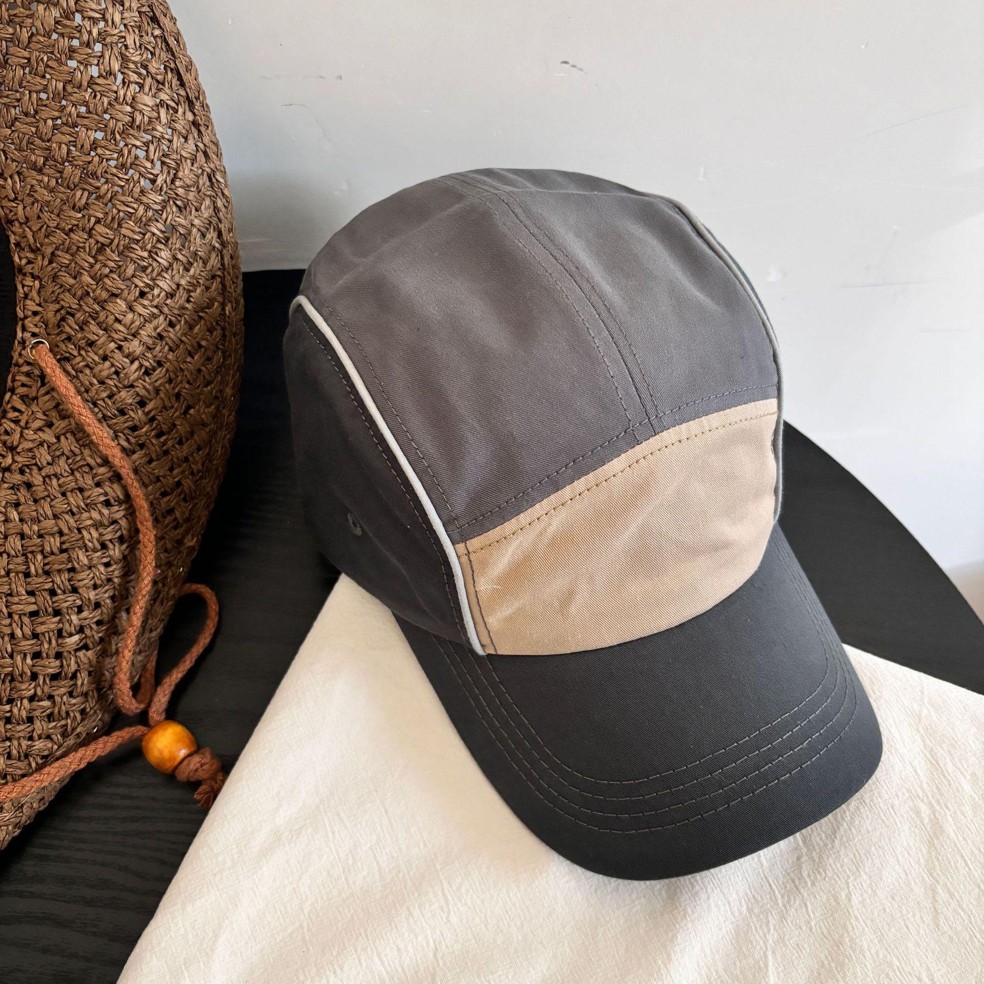 

Отдел цвета, быстросохнущая кепка из пяти частей, подходящая по цвету, женская летняя универсальная кепка с солнцезащитным фактором, ретро-кроссовка, повседневная бейсболка, модный бренд M（56-58cm）