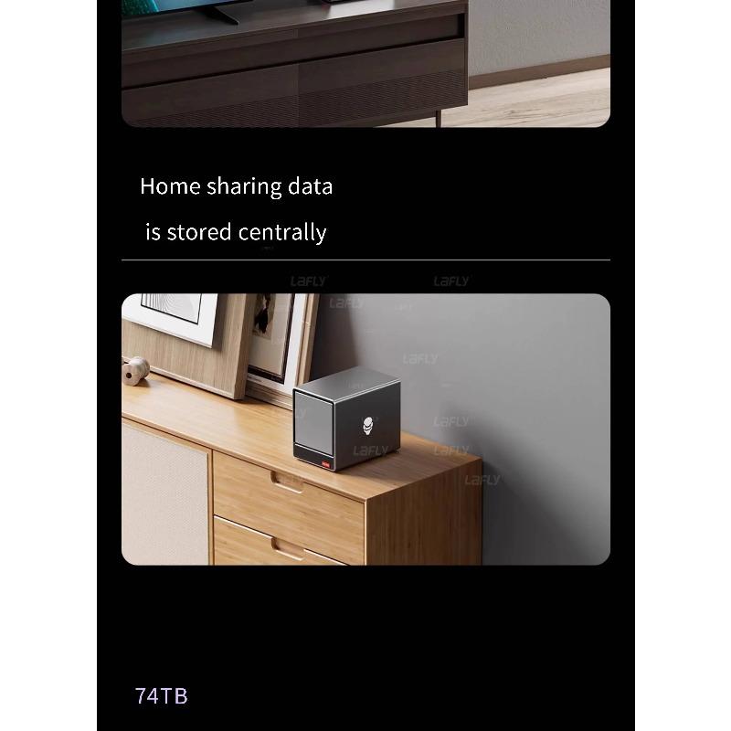 AOOSTAR 2025Intel Quad Core N150 MiniPC Home Cloud HDD a 4 Alloggiamenti SSD Doppio Display USBType-C Doppia LAN Archiviazione Domestica NAS Computer