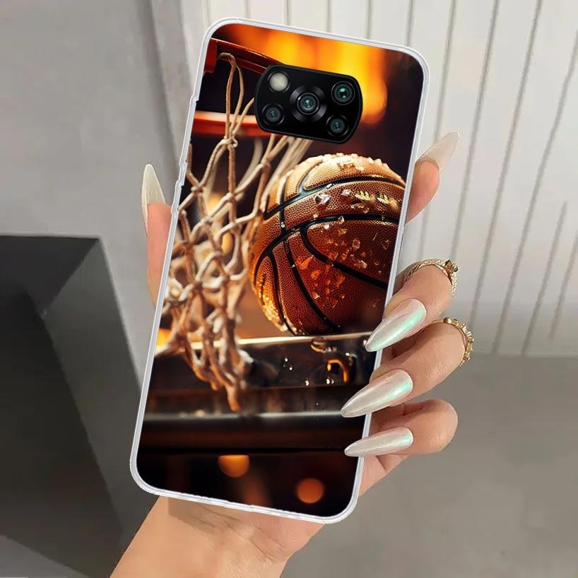 

Basketball Basket Play Phone Case for Xiaomi Poco X7 X6 X5 X4 X3 Nfc F6 F5 F4 GT F3 F2 Pro F1 M5S M4 M3 5G Soft Funda Print Shel Xiaomi Poco X3 NFC